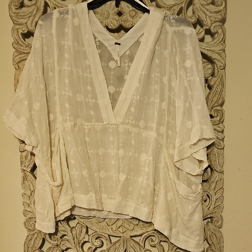 Free People Elegant Cream Women's Top